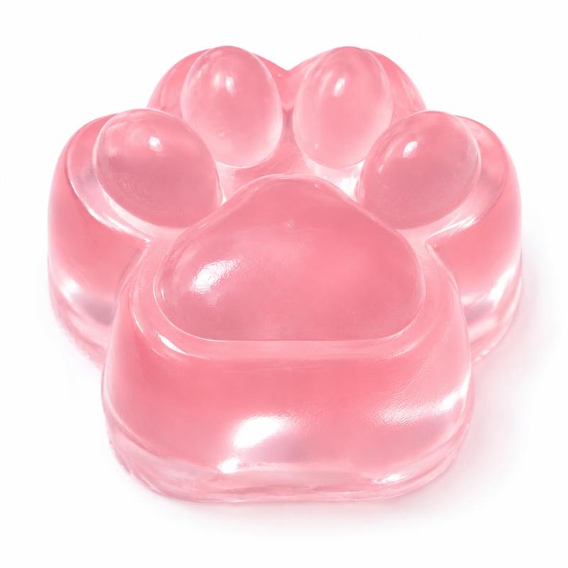 スクイーズ 猫の肉球 特大 230g 高反発 ぷにぷに 寒天ゼリー感 握るおもちゃ ストレス解消 減圧グッズ 水洗い可能 (クリアピンク) vision-stores-10573845 ビジョンストア サンプル画像2