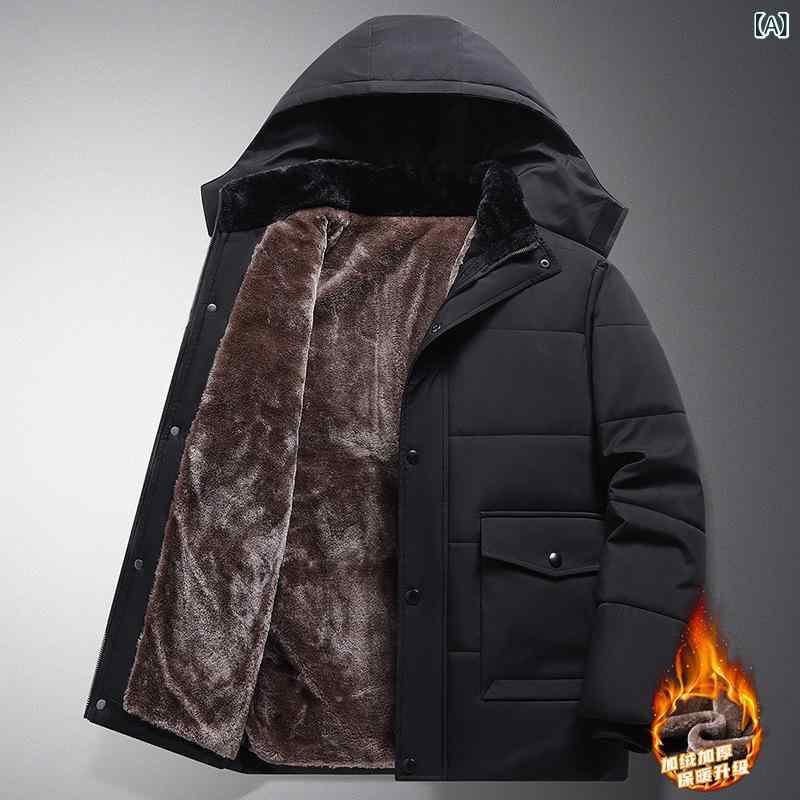 供給カテゴリー: スポットブランド: HOTOO商品番号: 9986 コットンコートスタイル: 中年および高齢者,カーディガン淘宝網カテゴリー: ファッショナブルシティ（24～35歳）バージョン: ルーズタイプ前立て: ジッパーフードをかぶるかどうか: フード付き厚さ: ぬいぐるみパターン: ソリッドカラー誤差範囲: 0.2在庫はありますか？: はい在庫の種類: 注文全体群衆に適しています: 中年の主な生地構成: ポリエステル繊維（ポリエステル）主な生地成分の含有量: 100裏地の組成: ぬいぐるみ裏地の成分含有量: 80該当するシナリオ: カジュアル季節に合わせて: 冬機能: 暖かくしてください職人技: ノーアイロン処理スタイルの詳細: 複数のポケット衣服のポケットのスタイル: 立体パッチポケット服の裾のデザイン: ストレートヘム発売年・発売時期: 2024年春色: ブラックプラスベルベット,ブループラスベルベット,黒と綿,ブルーコットンサイズ: M,L,XL,XXL,XXXL,4XL,5XL,6XL,7XL,8XL主な下流プラットフォーム: ebay,アマゾン,wish,アリエクスプレス,独立したステーション,LAZADA,その他主な販売エリア: アフリカ,ヨーロッパ,南アメリカ,東南アジア,North America,北東アジア,中東,その他ライセンス取得可能なプライベートブランドがある: はい国境を越えた輸出に独占的に供給されるかどうか: はい服の長さ: ミドル丈スタイル（65cm＜長さ≦80cm）襟のタイプ: 取り外し可能なキャップオリジナルデザインソース: はい品質検査報告書はありますか？: いいえ品質検査報告書番号: 1綿の充填量: 100対象年齢層: 大人対象性別: 男性製品カテゴリー: 綿入りの服/綿入りの服
