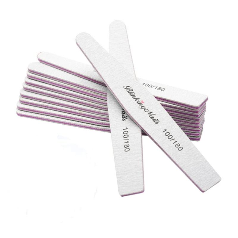 Polishing Tool, Nail File, Nail Care Tool, Double-Sided Emery Board, Zebra Pattern, Portable, 10 Pieces