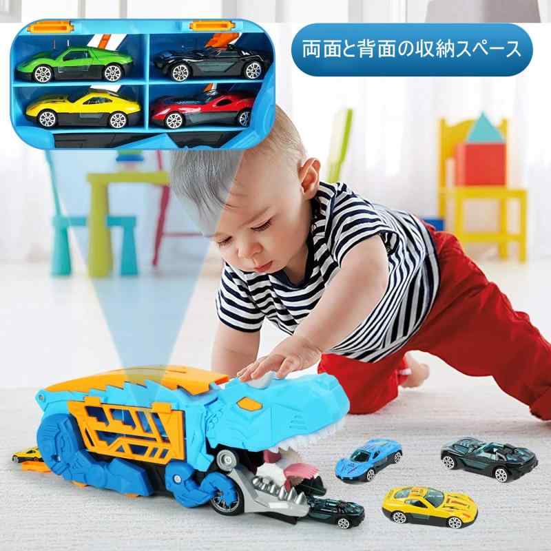 Funk Doggie車 おもちゃ 恐竜 おもちゃ 1 青の恐竜の貯蔵車 12レーシングカー子供向けの楽しいスライド遊びクリスマス ギフト恐竜 車 vision-stores-10597458 ビジョンストア サンプル画像3