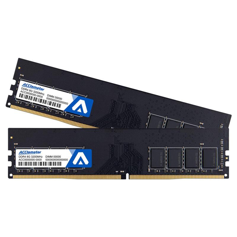 Acclamator DDR4 3200MHz デスクトップPC用 メモリ PC4-25600 XMP CL18 1.35V ヒートシンク付きシリーズ ゲーム/高性能コンピュータに最適 ホワイト