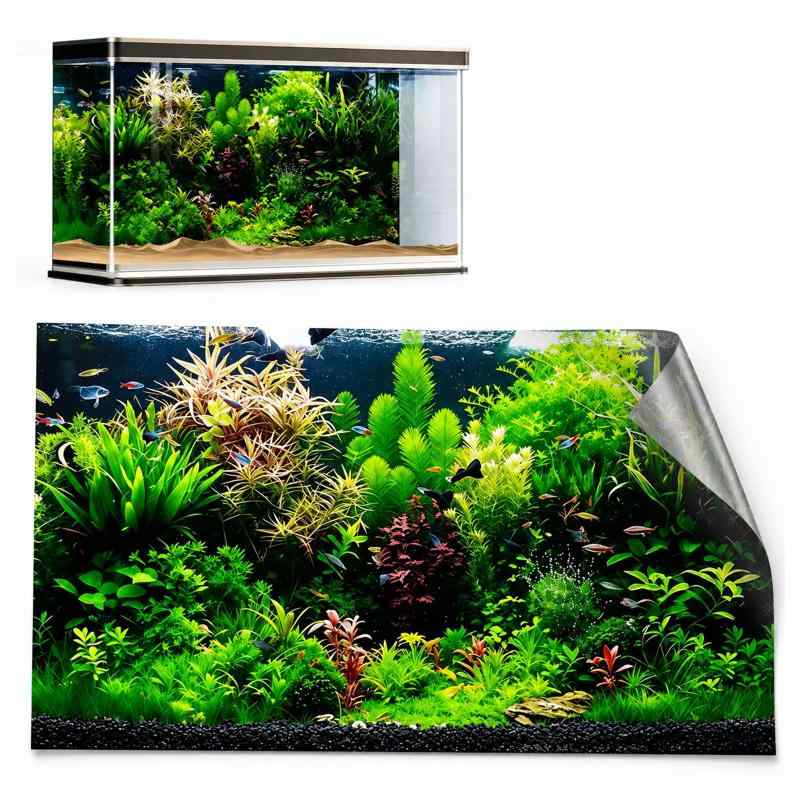 水槽 バックスクリーン 水槽 背景 60×30cm 3D水中効果 海底 水草 PVC製 自己粘着式 バックスクリーン 貼り付け簡単 安全無毒 水族館 魚タンク 背景ステッカー 装飾品【リアルな3D水中視覚効果】高精細な3Dプリント技術を採用し、水草の揺らぎや海底の奥行きをリアルに再現。水槽の背面に貼るだけで、魚たちがリラックスできる自然な水中環境を演出し、アクアリウムの観賞価値を格段に高めます。【高品質PVC・鮮やかな色彩持続】環境に優しい無毒・無臭の高品質PVC素材を使用。優れた防水・防湿性能により、水槽周辺の湿気でも劣化しにくく、色あせることなく鮮明な色彩を長期間キープ。丈夫で破れにくい厚手仕様です。【自己粘着式で貼り付け・除去が簡単】裏面は自己粘着タイプで、特別な道具を使わずに誰でも簡単に貼り付け可能。気泡が入りにくい設計で、シームレスに仕上がります。剥がす際もベタつきや跡が残りにくく、水槽のお手入れもスムーズです。【自由カット・標準サイズ対応】60×30cmの標準規格で、一般的な60cm水槽に最適。ハサミでお好みのサイズにカットできるため、小型水槽や変形水槽、さらにはガラス壁の装飾など、用途に合わせて幅広くカスタマイズ可能です。【プロ仕様の精密な仕上がり】色の再現度が高く、細かな水草の質感まで鮮明に映し出します。精密にカット加工されており、届いてすぐに設置できるのも魅力。ご自宅の水槽を手軽に、まるでプロが仕上げたような生命感あふれる空間へと一新します。