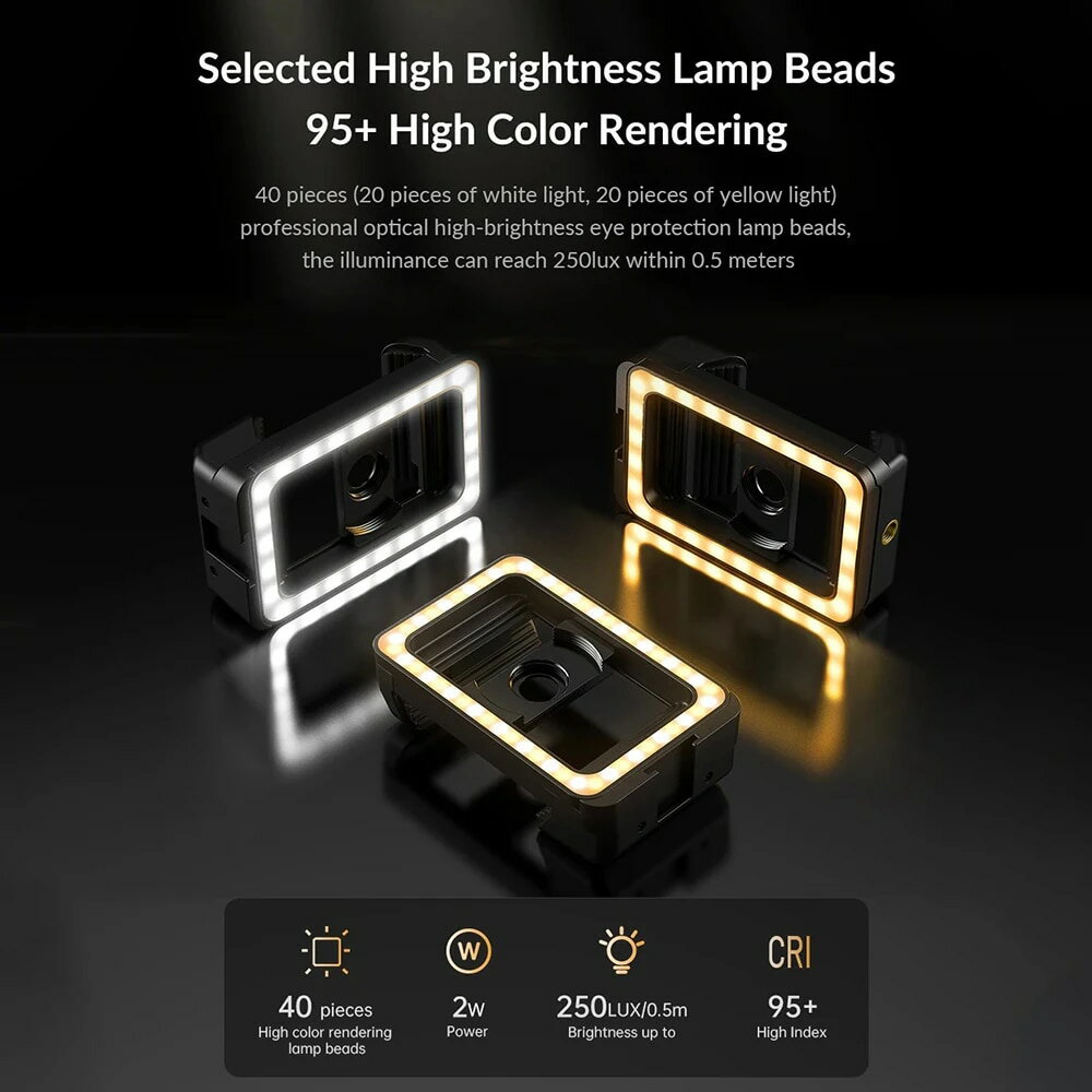【クリップのみ】ユニバーサルフォンクリップ ライト 17mm 37mm スレッド LED フィルライト コールド シュー マウントと インチネジ穴レンズ Android iPhone Samsung スマートフォンと互換性あり