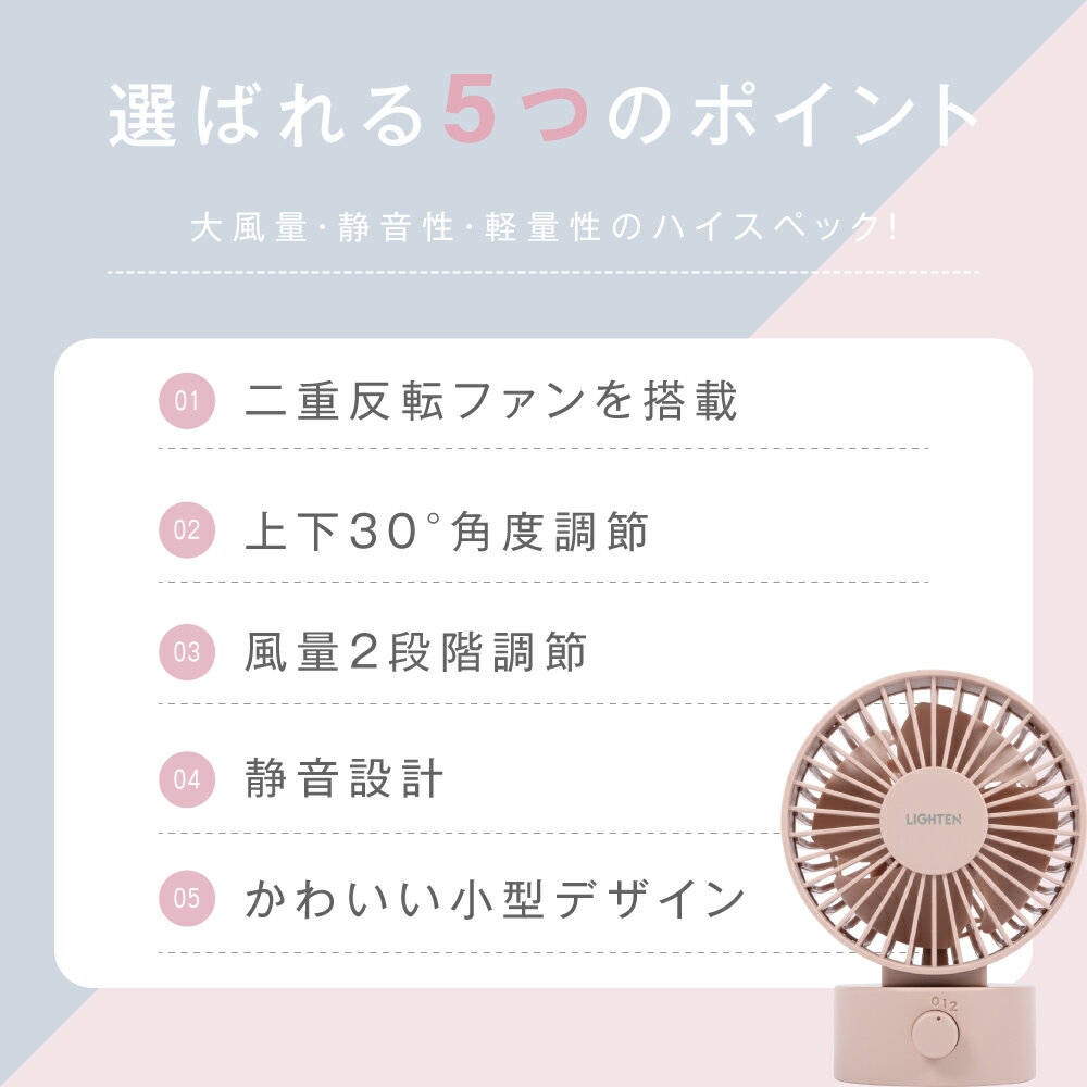 ＼アフターSALE20%OFF！クーポンで／卓上扇風機 usb コンパクト ミニ扇風機 風量2...