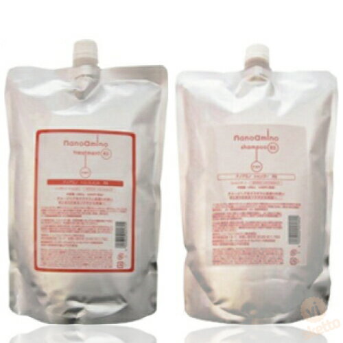 [SET] ニューウェイジャパン ナノアミノ ≪ RS ≫ シャンプー＆トリートメントセット 1000mL/1000gリフィル（newayjapan nanoamino shampoo ヘアケア ダメージケア シルクプロテイン サラサラ ツヤツヤ）