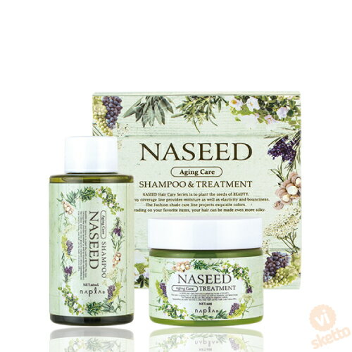 全品ポイント2倍○ ナプラ ナシード エイジングシャンプー＆トリートメントお試しセット60ml/60g ( napla naseed 種 美容 専売 美容室 綺麗 ヘアケア ヘアエステ treatment おすすめ ) vis527