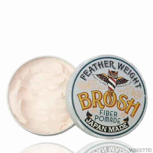 ブロッシュ ファイバーポマード 120g (BROSH FIBER POMADE 水性 水溶性 整髪料 ツヤ ヘアワックス グリース バーバー 男性用 メンズ スタイリング剤 ヘアスタイル シトラスの香り)