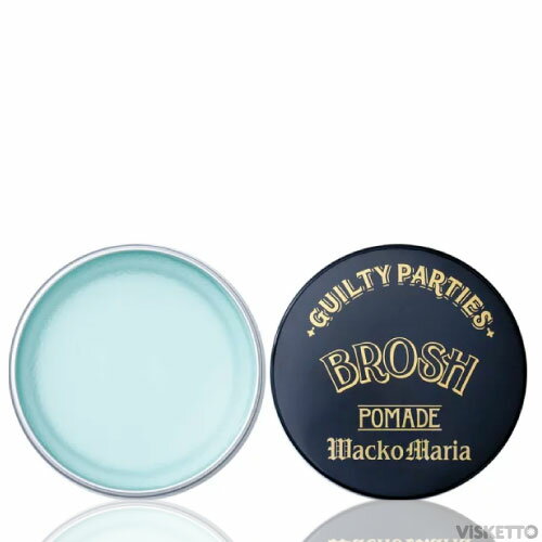 BROSH × WACKO MARIA POMADE 115g (ブロッシュ ワコマリア コラボ 水性 水溶性 整髪料 ツヤ ヘアワックス グリース バーバー 男性用 メンズ スタイリング剤 ヘアスタイル シトラスの香り)