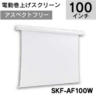 【Seemax】電動巻き上げスクリーン 100インチアスペクトフリーサイズ SKF-AF100W
