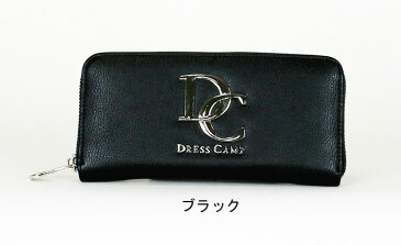 DRESSCANP ドレスキャンプ 選べる4スタイル ラウンド ファスナー 長財布 メンズ DC-5500 ブラック プリント柄 ブラック ホワイト クロコ 型押し 通勤 通学