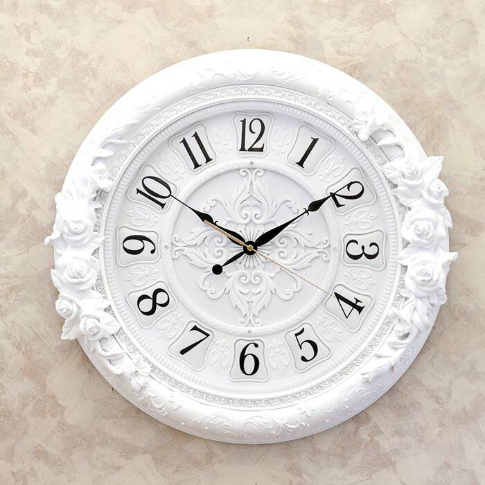 【ATC】壁掛け時計 ビクトリアンパレス ウォールクロック コート・ダジュール ホワイト 白 【無音連続秒針付】 [2]