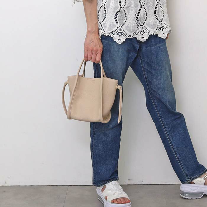 【COOCO クーコ】シュリンクフェイクレザー シンプル2WAY トートバッグ ミニサイズ ショルダーバッグ バケツ型 きれいめ 斜め掛け 合皮