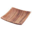 【FJB】【6個セット】アカシア スクエアトレー 四角 プレート 皿 ウッドトレー トレイ 11×11cm 木製 木の器 天然木 M(95830)