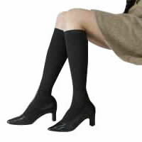 着圧ストッキング 医療用弾性ストッキング レックスフィット 厚手ハイソックス 爪先あり 中圧 Sサイズ 膝丈ストッキング