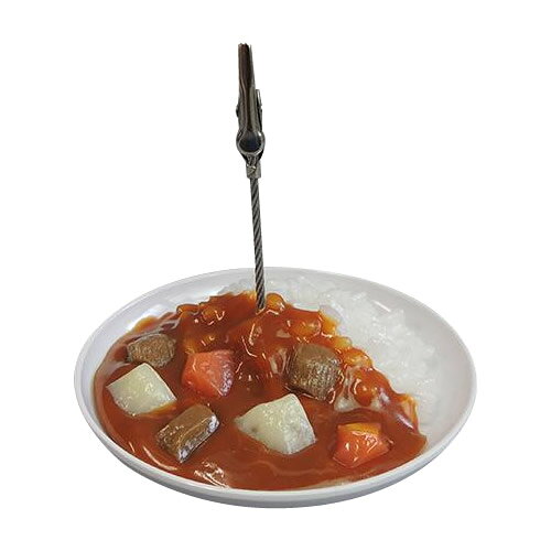 メモスタンド 写真立て クリップ 文具 日本職人が作る 食品サンプル メモ・フォトクリップ ミニカレーライス IP-562