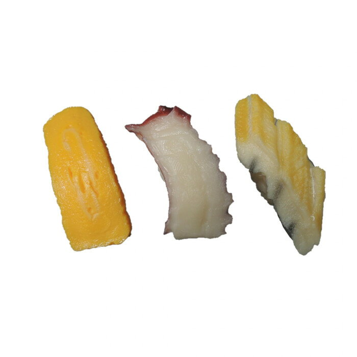 【楽天スーパーSALE_10%OFF】日本職人が作る 食品サンプル寿司マグネット たまごたこ蒸あなご IP-150 【メール便】