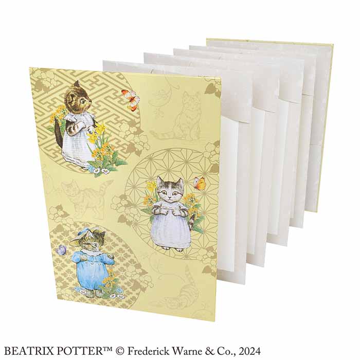 ピーターラビット 書き置き御朱印帳 Three Kittens ST-TP0026 キャラクター ご朱印帳 はさみこむ ご朱印ホルダー ファイル 保存 保管【メール便】