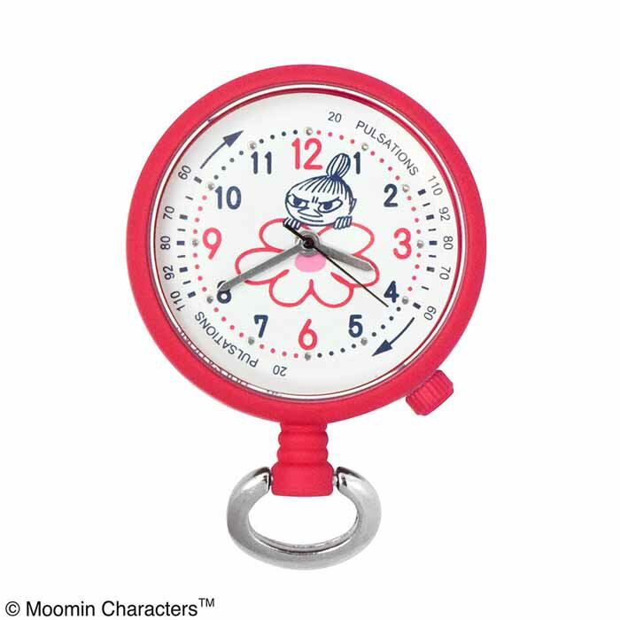ナースグッズ ナースウォッチ ムーミン 2WAYウォッチ FLOWER レッド ST-PMM0007 キャラクター おすすめ かわいい【メール便】