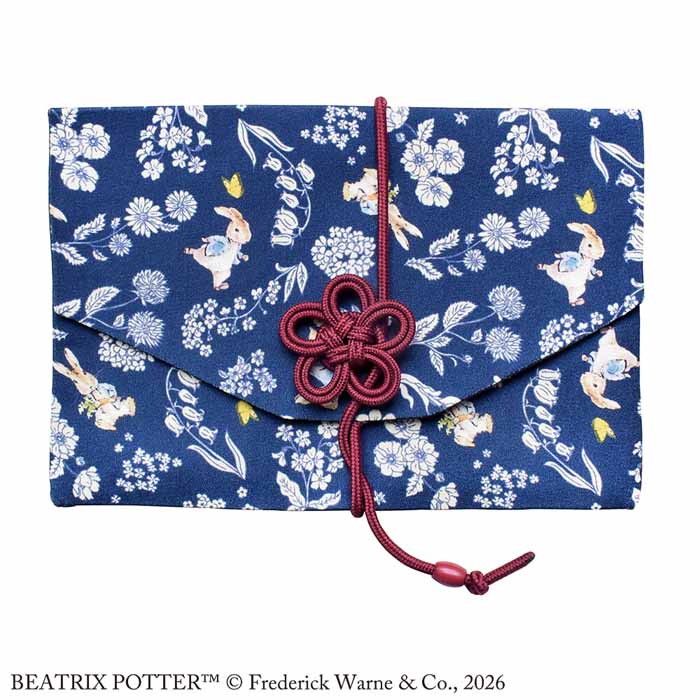 ピーターラビット 御朱印帳ポーチ（ふくさ型） Simple Flower ST-IP0010 キャラクター ご朱印帳 ケース 和柄 和風 パワースポット巡り 女子旅【メール便】