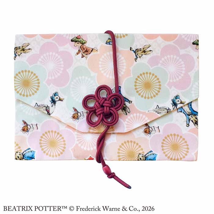 ピーターラビット 御朱印帳ポーチ（ふくさ型） PlumFlowers ST-IP0011 キャラクター ご朱印帳 ケース 和柄 和風 パワースポット巡り 女子旅【メール便】