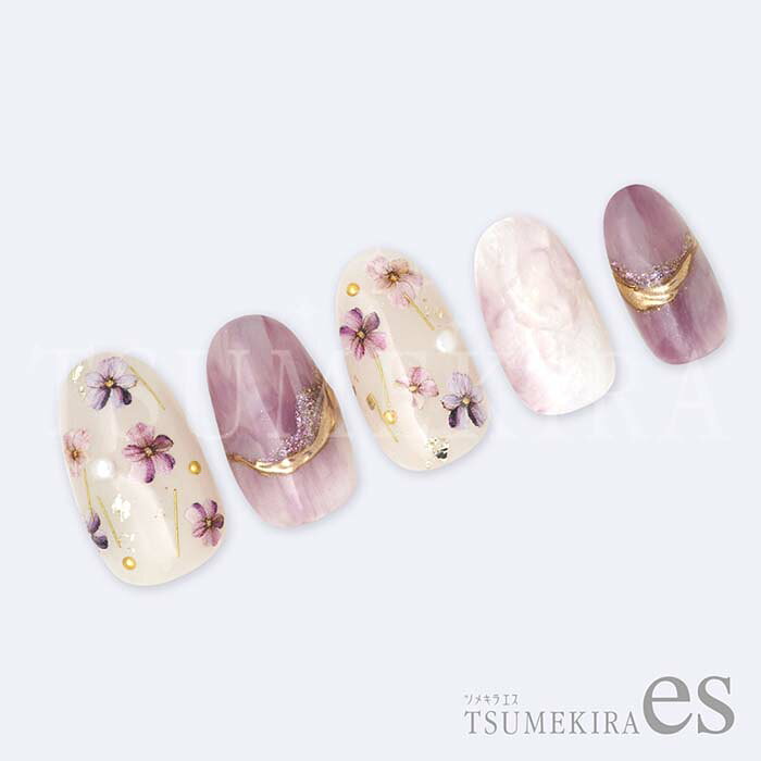 ビタミンバスケットのTSUMEKIRA(ツメキラ) ネイルシール ES-MOM-010 【es】MOMOプロデュース ビオラ mini 送料無料（普通郵便）｜アングル3