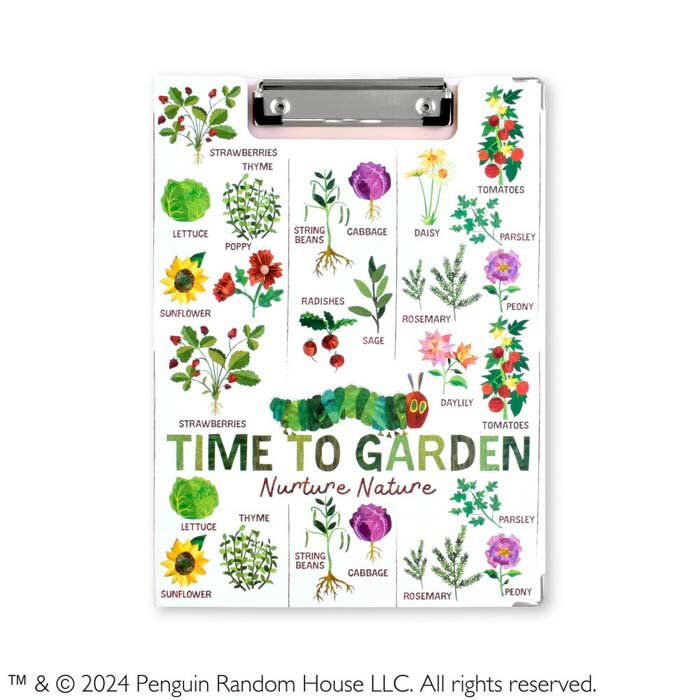 エリックカール クリップボード GARDEN FRIENDS ホワイト/ピンク ST-ZE0019 はらぺこあおむし 【メール便 送料無料】