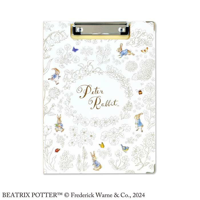 ピーターラビット クリップボード Simple Flower ホワイト/ベージュ ST-ZP0033 キャラクター 文具 事務用品 かわいい おすすめ【メール便 送料無料】