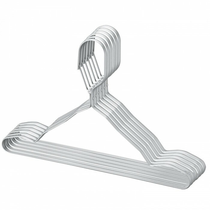 クリップ式アルミハンガー 3本組×2セット 洗濯物ハンガー 物干しハンガー