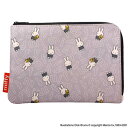 母子手帳ケース miffy ミッフィー マルチケース スリムタイプ グレー Y-13072 母子手帳ケース おくすり手帳ケース 通院ポーチ 診察券 通帳ケース マザーケース マザーポーチ【メール便 送料無料】