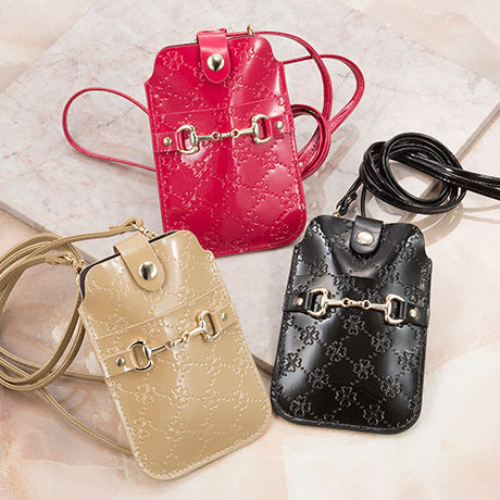 乐天商城 - スマホショルダー レザー 本革 革製 おしゃれnaクローバー 牛革スマートフォンポーチ スマホポーチ ICカード収納