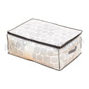 【楽天スーパーSALE_10%OFF】羽毛布団収納袋 北欧柄 A-02 布団圧縮袋ではありません ファスナー開閉 持ち手付き 押入れ クローゼット 納戸