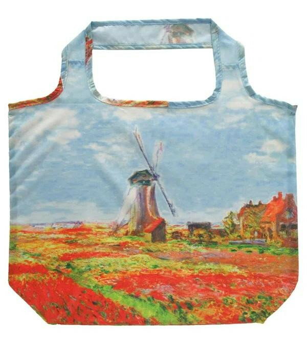 名画エコバッグ モネ「チューリップ畑」 AE-00837【メール便】