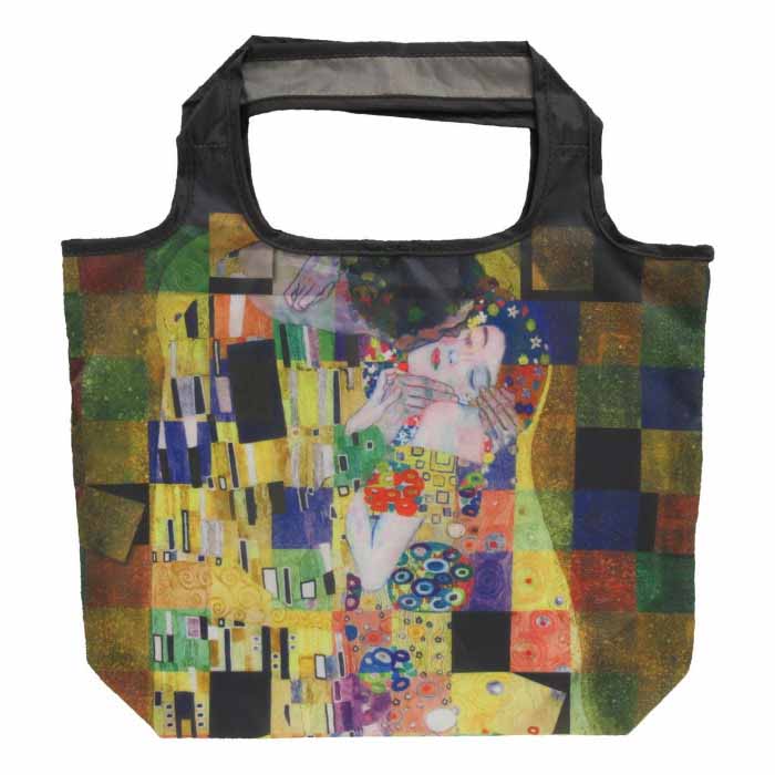 【楽天スーパーSALE_10%OFF】名画モザイクアートシリーズ ～エコバッグ(Mサイズ)～ クリムト「ザ・キス」 AM-00905【メール便】