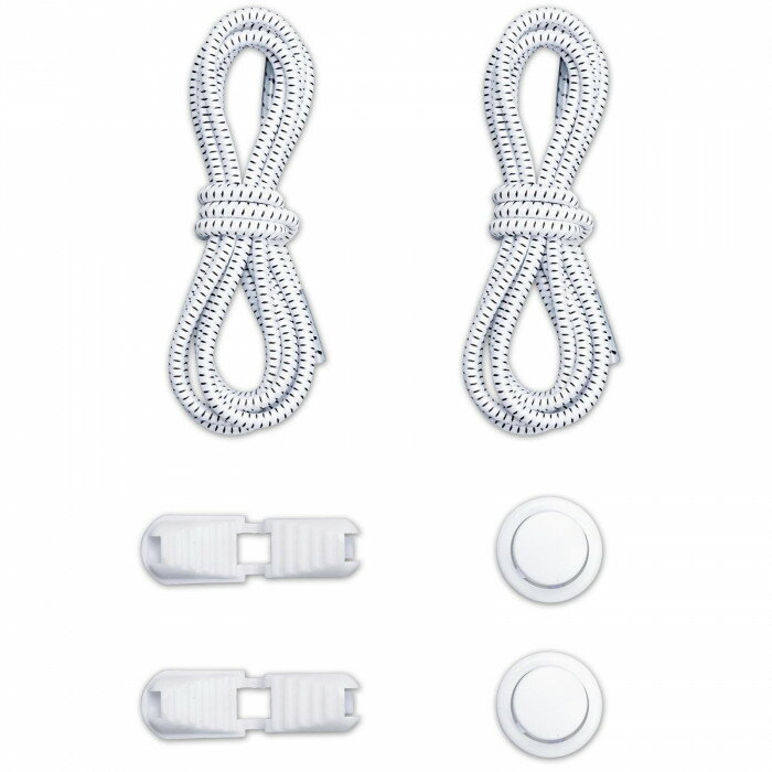 Rakuten - 【楽天スーパーSALE_10%OFF】着脱かんたん のびーる靴ひも 白 【メール便】