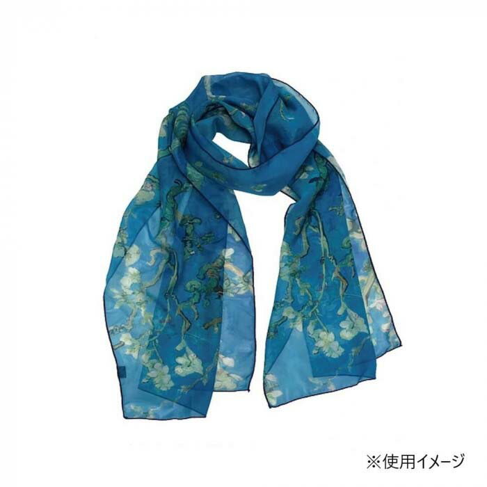 Rakuten - 名画ストール ゴッホ 「アーモンドの花」 AU-01514 45×165cm ファッション小物 総柄 【メール便】
