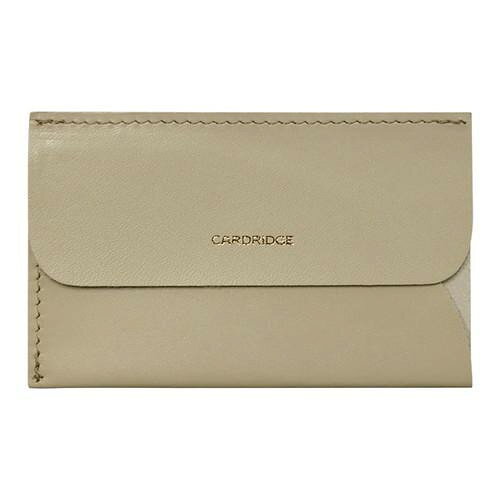 国産レザー デュン カードリッジ dunn 超薄型名刺入れ ベージュ CD303 【メール便】