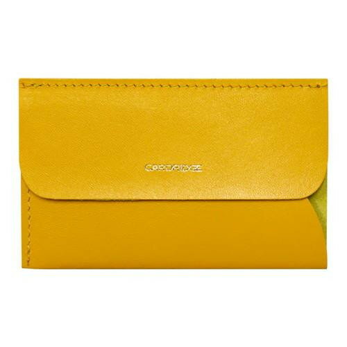 国産レザー デュン カードリッジ dunn 超薄型名刺入れ イエロー CD309 【メール便】
