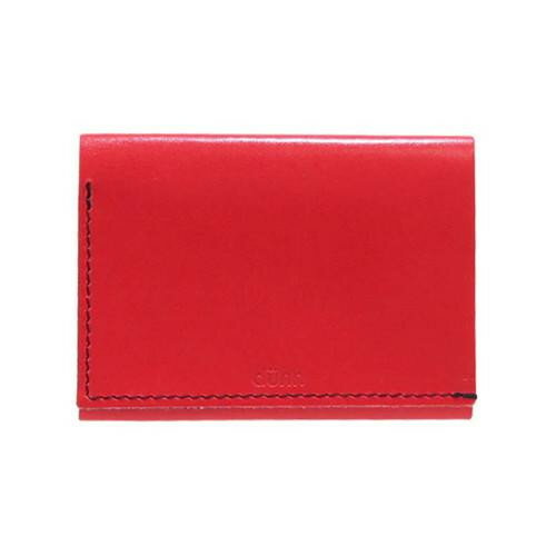 Rakuten - 国産レザー デュン dunn 3wings wallet 手のひらサイズの三つ折財布 レッド DTW02 【メール便】