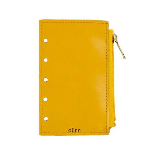 Rakuten - 国産レザー デュン dunn M5 zipper pouch 手帳用ジッパー付きポーチ イエロー DMZ06 【メール便】