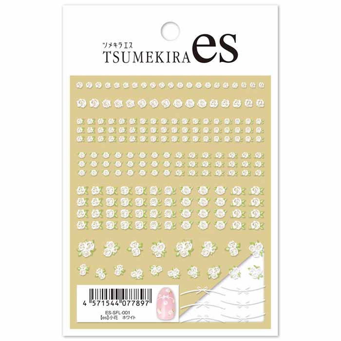 TSUMEKIRA(ツメキラ) ネイルシール es effrontee 小花 ホワイト ES-SFL-001 送料無料（普通郵便）