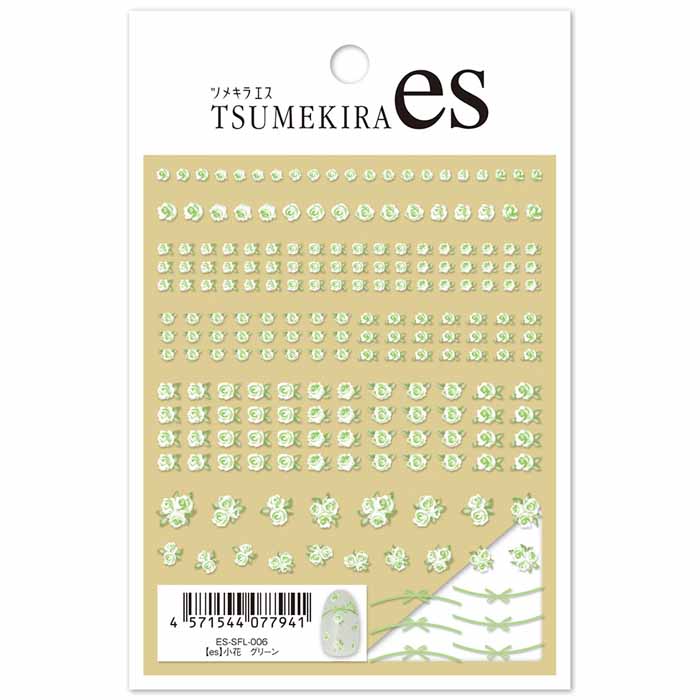 樂天商城 - TSUMEKIRA(ツメキラ) ネイルシール es effrontee 小花 グリーン ES-SFL-006 送料無料（普通郵便）