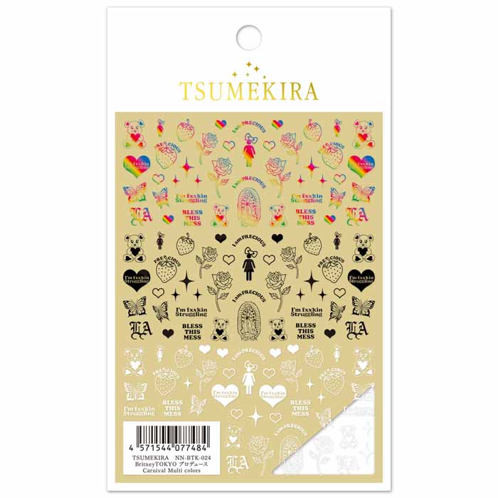 樂天商城 - TSUMEKIRA(ツメキラ) ネイルシール BritneyTOKYOプロデュース Carnival Multi colors NN-BTK-024 送料無料（普通郵便）