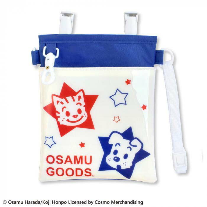 ナースグッズ ナースポーチ ペンケース ペンホルダー キャラクター オサムグッズ OSAMU GOODS 3WAYソフトペンポーチ キャット＆ドッグ ブルー ST-CNOS0002 かわいい ショルダーポーチ クリップポーチ 落ちない