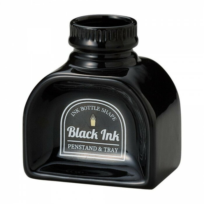 【楽天スーパーSALE_10%OFF】セトクラフト ペンスタンド&トレイ インクボトル ブラック P23-0811-BK