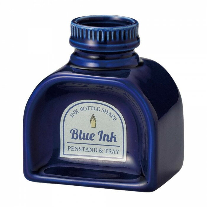 【楽天スーパーSALE_10%OFF】セトクラフト ペンスタンド&トレイ インクボトル ブルー P23-0811-BL
