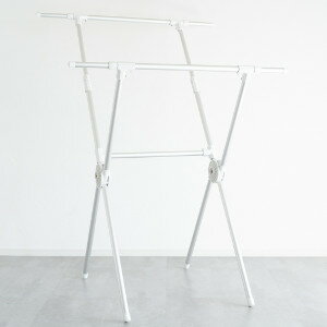 Leger X型アルミ物干し 約幅83〜140cm 高さ122〜166cm 物干しスタンド 屋内 屋外 ベランダ 庭 洗面所 ..