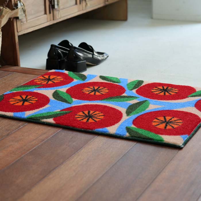 POPPIES 45×65cm 花柄 モダン クリーンテックス 玄関マット マット 室内用 屋内 足...