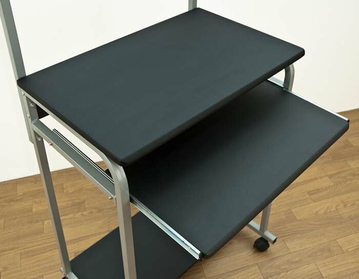 【SKB】棚付き PC DESK 60cm幅 PCデスク パソコンデスク 省スペース スリム