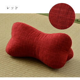 ほね枕 足枕 レッド 寝具 枕 くつろぐ もっちり 機能性 お昼寝 低反発チップ パイプ 日本製 約35×17cm