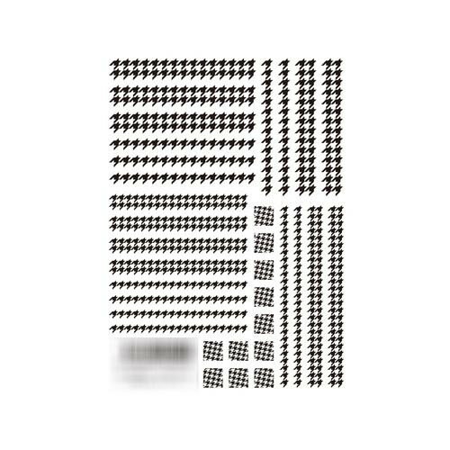 TSUMEKIRA(ツメキラ) ネイルシール 千鳥格子 ver.2 ブラック NN-CDR-102 薄い しなやか 高品質 送料無料(普通郵便)